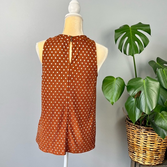 Anthropologie Polkadot High Neck Blouse - Picture 3 of 7